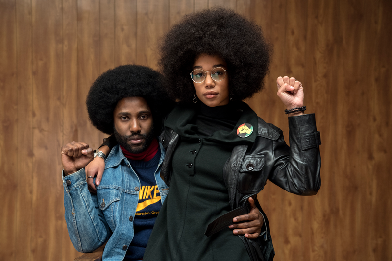 (l) John David Washington and Laura Harrier